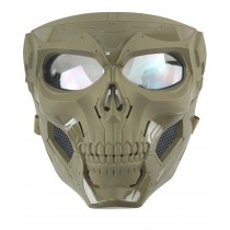 Kombat UK Skull Messenger Mask (Coyote), Manufactured by Kombat UK, this stylish full face mask is modelled after a skull, and has cut outs to provide a superb aesthetic, as well as great ventilation